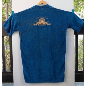 Vintage‎ Metro Goldwyn Mayer Movie Studios Logo Blue Bathrobe One Size Fits All
